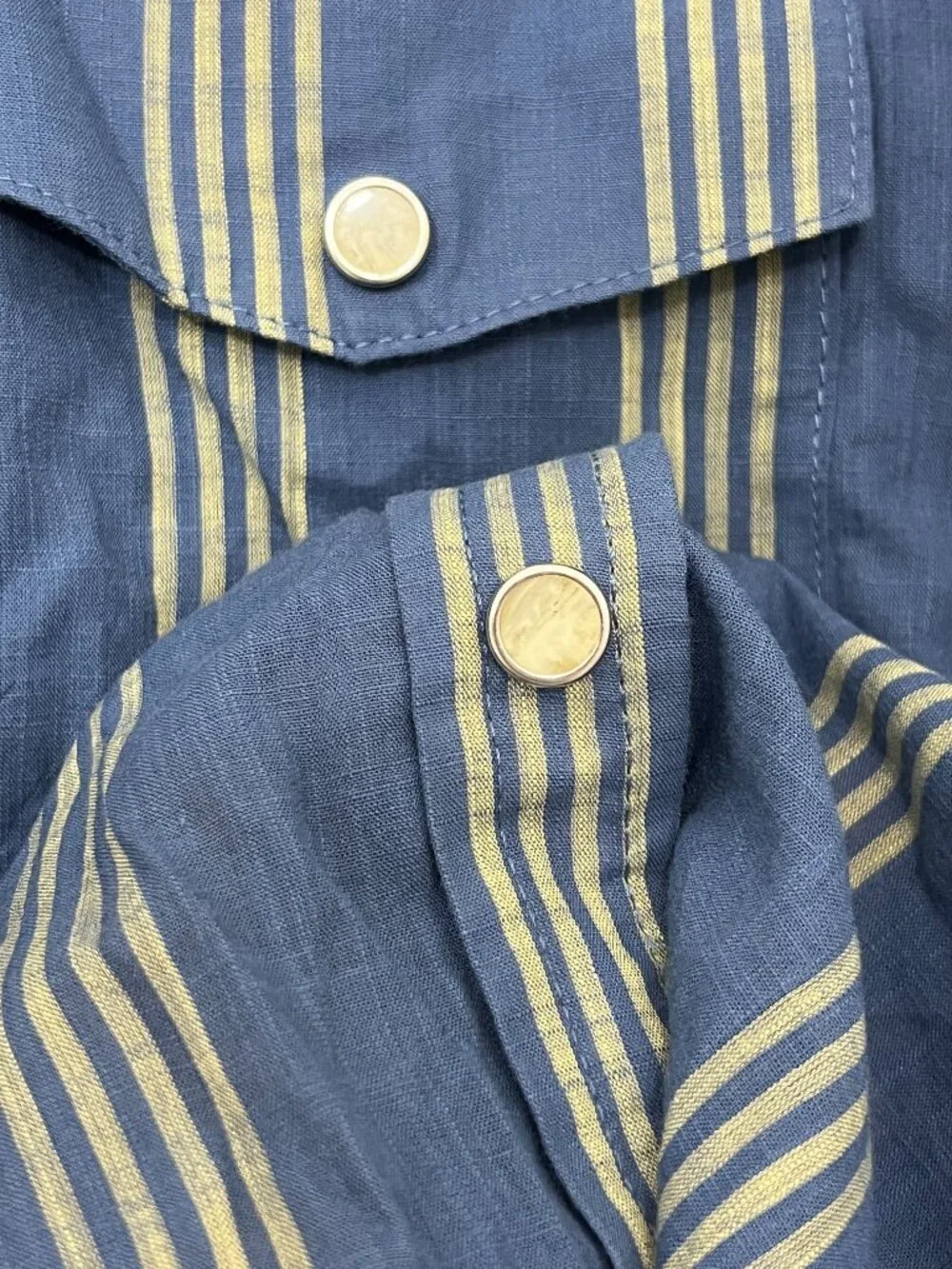 New J.Crew Size 8 Striped Cotton Voile Western Button-Down Shirt